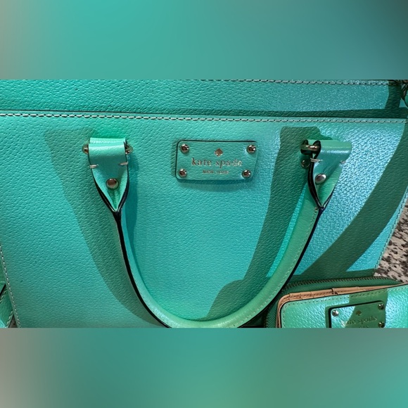 Kate Spade Aqua Satchel and Wallet - Picture 5 of 9